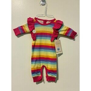 NWT Monica & Andy Rainbow Stripe Jumpsuit - Newborn (NB)